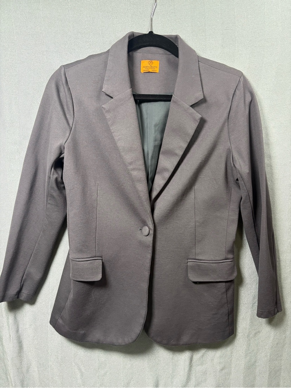 Women's Single-Button Blazer in Gray